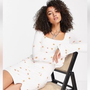 NWT Free People Celia Ivory Combo Floral
Mini Dress